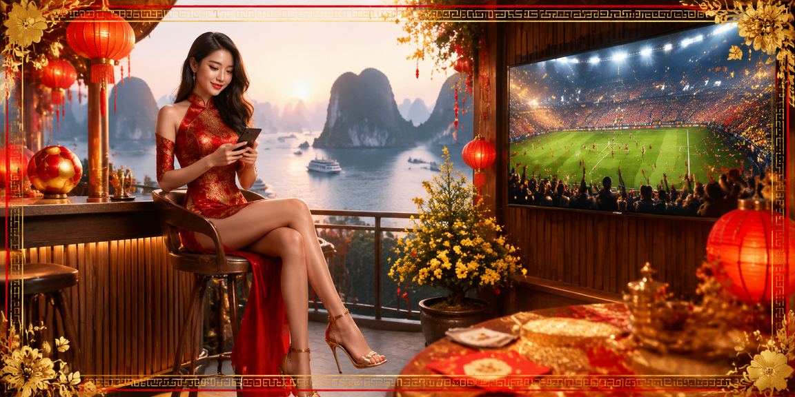 Giao diện mobile của kqxsmb30ngay cùng khung cảnh lễ hội Tết tại Hạ Long
